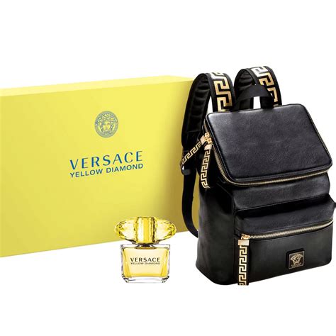 versace yellow diamond box set|yellow diamond backpack set Versace.